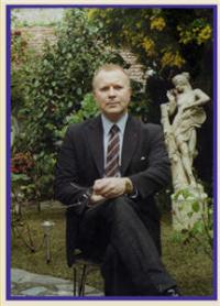 Portrait of Pascal Chauveau: The artist in his garden in Cherbourg